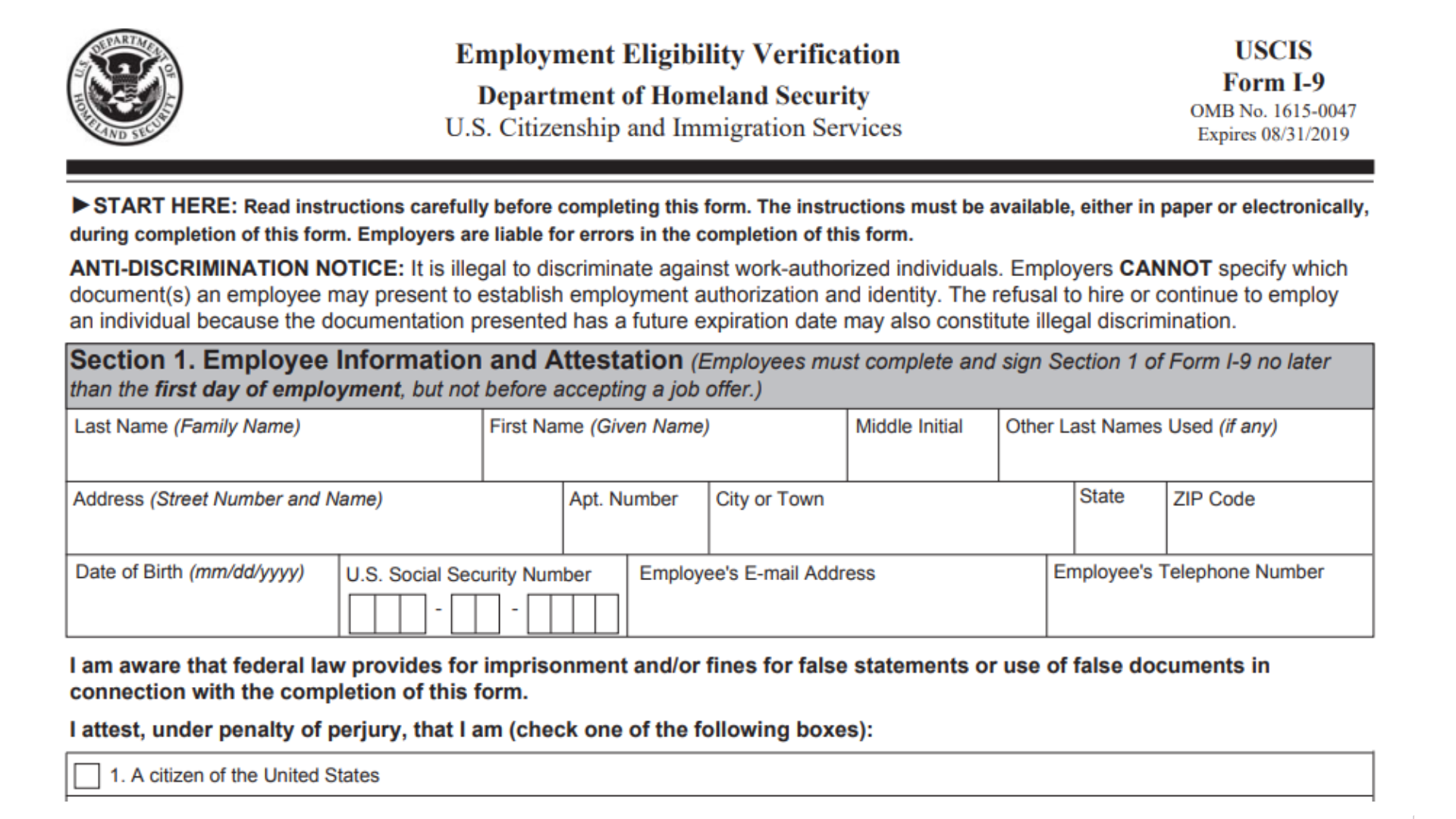 form i-9 which is completed by each employee deals with
 Form I14 & E-Verify - Peopletrail