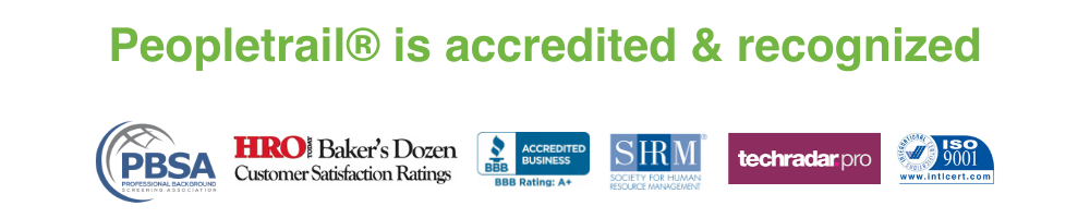 employment verification companies Peopletrail is accredited and recognizd