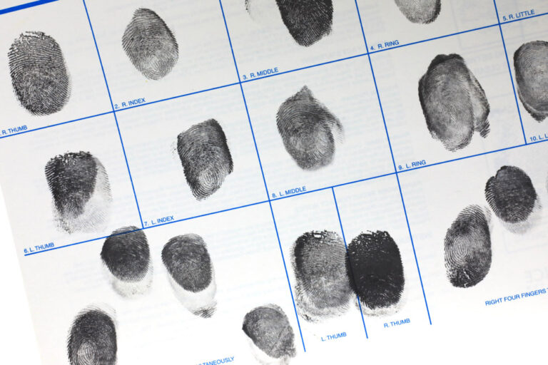 FBI fingerprint card